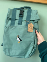 Load image into Gallery viewer, Colourful Bird Backpack for Bird Lovers and Owners- colourful embroidered compact rucksack for your adventures
