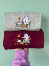 Load image into Gallery viewer, Autumn Dog Ghost Sweatshirt - For Halloween and cosy season.
