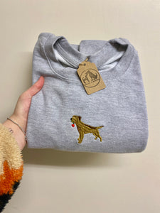 Custom Valentines Pet Rose Embroidered Sweatshirt