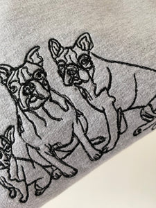 Imperfect Boston Terrier Sweatshirt - Size XL- Grey