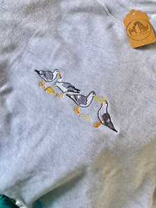 Seagull  Embroidered Sweatshirt - Gull  gifts for sea gull lovers.