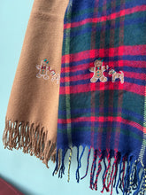Load image into Gallery viewer, Christmas gingerbread Scarf- Biscuit + tartan
