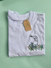 Load image into Gallery viewer, Dogs Bluebells T-Shirt- Various Breeds- Embroidered tee for dog lovers
