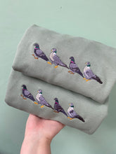 Load image into Gallery viewer, Pigeon Embroidered Sweatshirt - Pigeon gifts for pigeon lovers.
