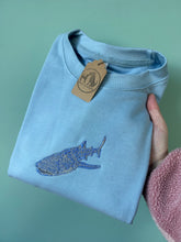 Load image into Gallery viewer, Whale Shark Embroidered Sweatshirt - Gifts for ocean lovers
