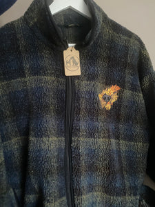 PRE-LOVED ‘boop’ checkered teddy bear fleece