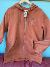 Load image into Gallery viewer, PRE-LOVED - Here to Pet all the Dogs -  Zip Up Hoodie - Orange
