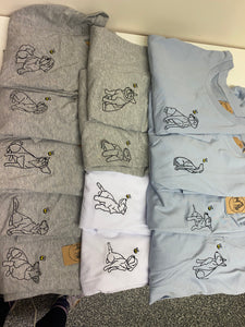 Various Breeds - Outline Bee Dog Breed T-Shirts