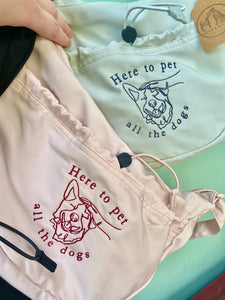 Here to Pet All the Dogs Cross Body Bag- For dog walking