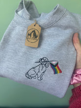 Load image into Gallery viewer, OUTLINE STYLE - PRIDE Dogs Sweatshirt - Embroidered sweater for dog lovers
