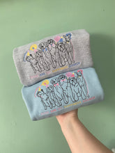 Load image into Gallery viewer, Embroidered Dog Party Sweatshirt - ‘Dogs are my happiness source’
