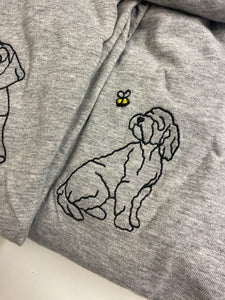 Outline Bee Dog Breed T-Shirts