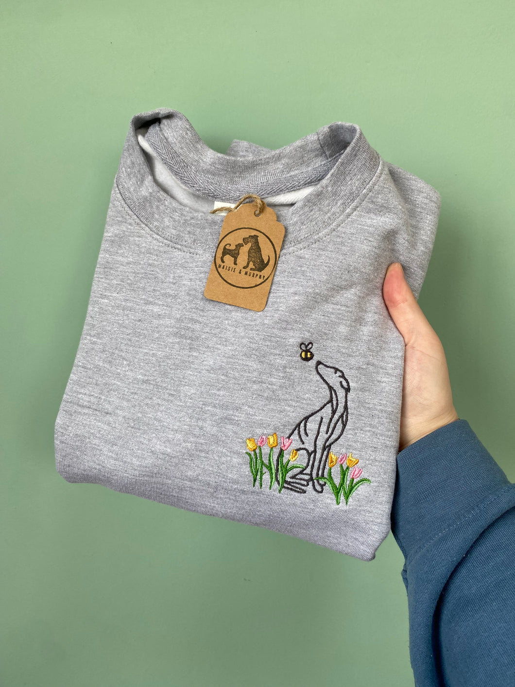 Sighthound Tulips Sweatshirt - Grey / S