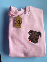 Load image into Gallery viewer, Custom Full Colour Pet Face Embroidered Sweatshirt
