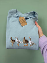 Load image into Gallery viewer, Embroidered Goose Sweatshirt - colourful sweatshirt for geese lovers

