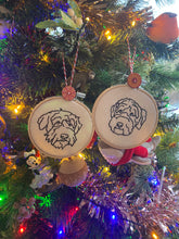 Load image into Gallery viewer, Custom Embroidered Mini Hoop Christmas Bauble/ Tree Decoration
