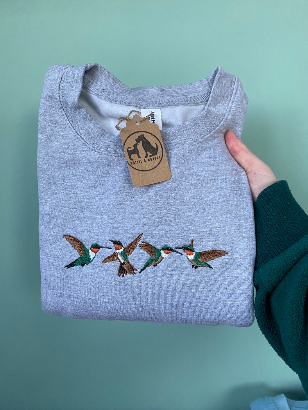 Hummingbird Sweatshirt - GREY / M