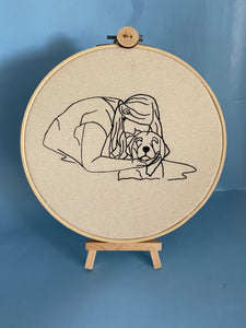Custom Embroidered Decorative Hoop - Display your special memories in your home