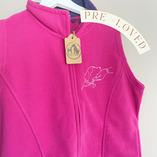 Load image into Gallery viewer, PRE-LOVED ‘Just You and Me’ pink fleece gillet
