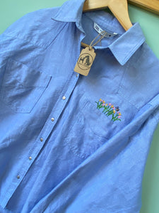 PRE-LOVED - Tulips Bee Shirt - Blue