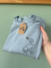 Load image into Gallery viewer, Spring Labrador Outline Sweatshirt - Gifts yellow, red, chocolate, black and silver Labrador owners and lovers.
