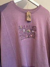 Load image into Gallery viewer, PRE-LOVED ‘spring dogs’ floaty thin sweatshirt- imperfect
