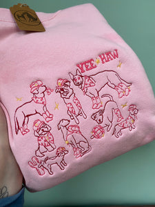 Yee Haw - Dogs Disco Cowgirl / Cowboy Sweatshirt for dog and cowgirl lovers