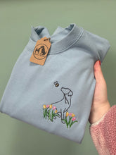 Load image into Gallery viewer, OUTLINE STYLE - Tulips Dogs Sweatshirt - Embroidered sweater for dog lovers
