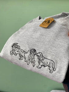 Embroidered Spaniel Sweatshirt - Gifts for spaniel lovers and owners