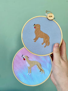 Mini Dog Breed Embroidered Decorative Hoop (5 INCH)- Display in your home - Home Decor