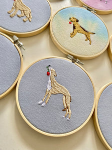 Mini Dog Breed Embroidered Decorative Hoop (5 INCH)- Display in your home - Home Decor