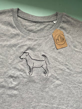 Load image into Gallery viewer, IMPERFECT- Jack Russell Silhouette  T-shirt -M GREY
