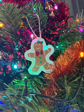 Load image into Gallery viewer, Ready to Ship Embroidered Mini Hoop and Felt shape Christmas Bauble/ Tree Decoration
