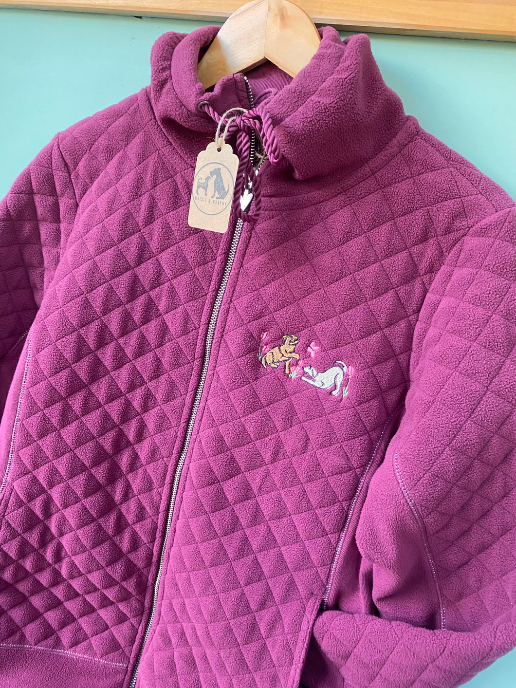 PRE-LOVED - Full Colour Puppy Fleece- burgundy
