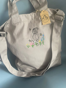 Wildflower Dog Breed Day bag- For dog lovers