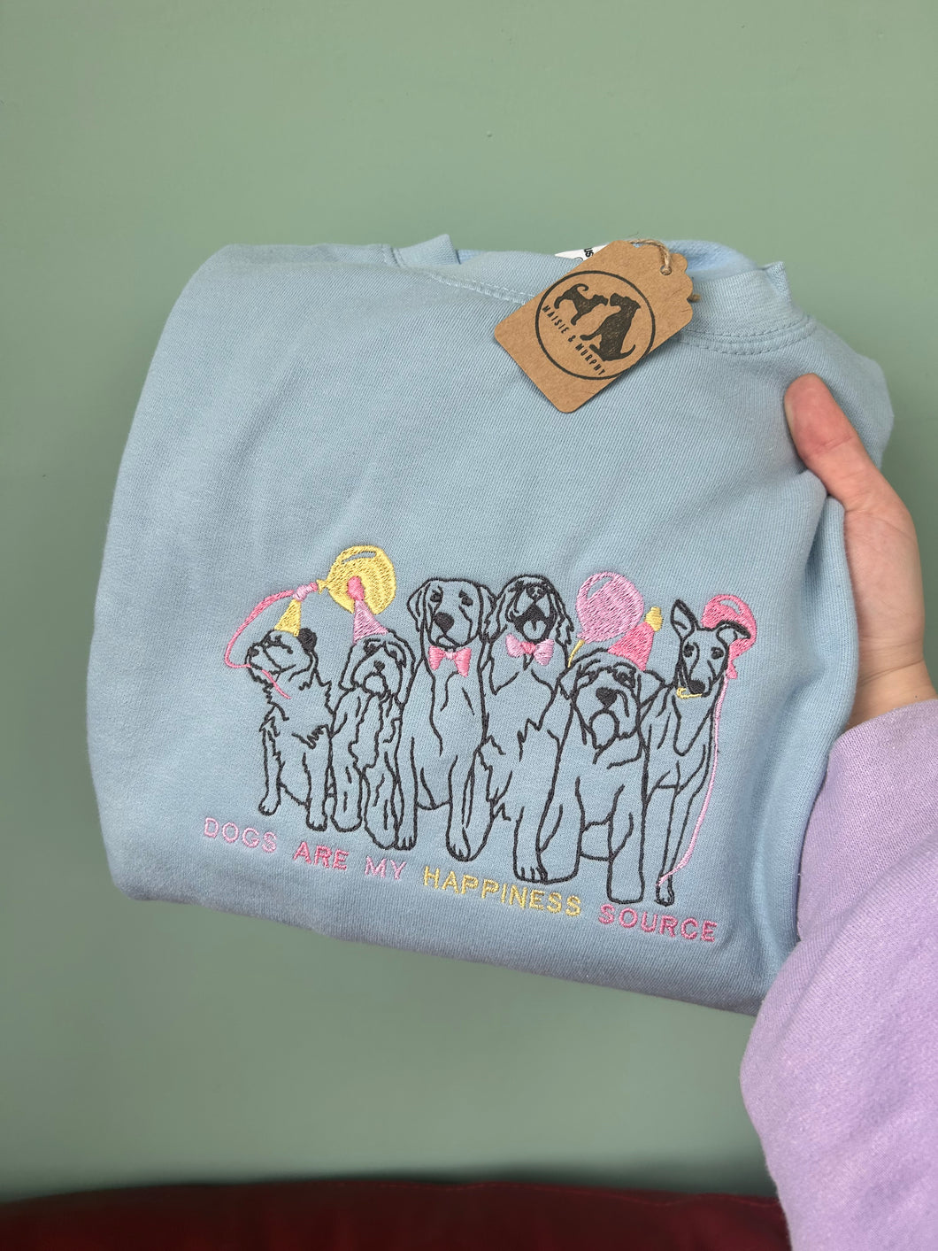 Dogs Are My Happiness Source - Sky Blue