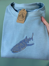 Load image into Gallery viewer, Whale Shark Embroidered Sweatshirt - Gifts for ocean lovers
