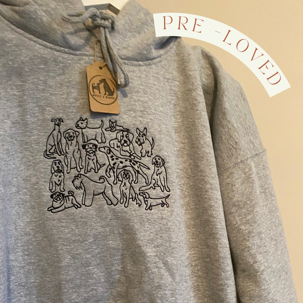 PRE-LOVED ‘dog club’ grey hoodie