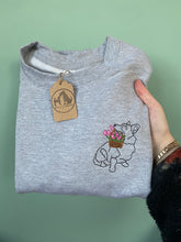 Load image into Gallery viewer, Dog Tulip Basket Sweatshirt - Various Breeds- Embroidered sweater for dog lovers
