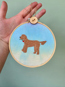 Various Breeds- Mini Dog Breed Embroidered Decorative Hoop (5 INCH)- Display in your home - Home Decor