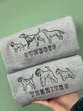 Load image into Gallery viewer, Dog Breed Group Embroidered Sweatshirt - Gundog, Pastoral, Terrier, Toy, Utility, Hound and Working dog groups
