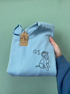 OUTLINE STYLE - Dogs Bubbles Sweatshirt - Embroidered sweater for dog lovers (Copy)