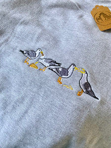 Seagull  Embroidered Sweatshirt - Gull  gifts for sea gull lovers.