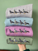 Load image into Gallery viewer, Pigeon Embroidered Sweatshirt - Pigeon gifts for pigeon lovers.
