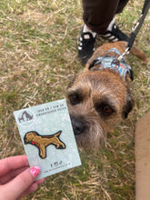Load image into Gallery viewer, Dog Embroidered Sew on / Iron on Patch - For up-cycling projects.
