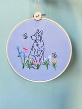 Load image into Gallery viewer, Wildflower  Dog Breed Embroidered Decorative Hoop (8 INCH)- Display in your home - Home Decor
