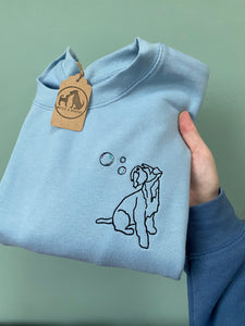 OUTLINE STYLE - Dogs Bubbles Sweatshirt - Embroidered sweater for dog lovers (Copy)