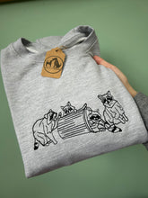 Load image into Gallery viewer, Raccoon Embroidered Sweatshirt - Gifts for trash panda lovers
