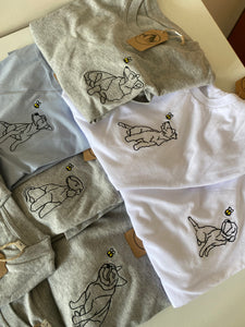 Various Breeds - Outline Bee Dog Breed T-Shirts