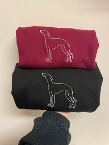 SILHOUETTE STYLE SWEATSHIRT - Various Breeds- Dogs Sweatshirt - Embroidered sweater for dog lovers